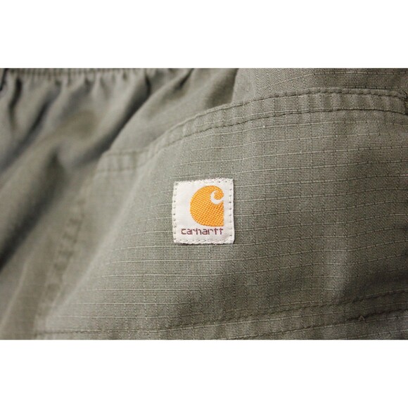 Carhartt Green Ripstop Scrub Trousers Cargo Pants Men's Size XL 38" X 29" - Picture 9 of 9